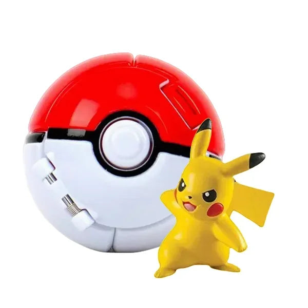 Pokemon Elf Ball Figure Pikachu Charizard Blastoise Mewtwo Pocket Monster Variant Pokeball Deformation Toys Action Model Gift