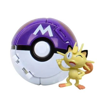 Pokemon Elf Ball Figure Pikachu Charizard Blastoise Mewtwo Pocket Monster Variant Pokeball Deformation Toys Action Model Gift