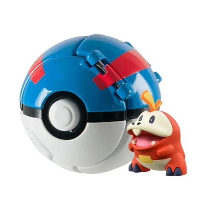 Pokemon Elf Ball Figure Pikachu Charizard Blastoise Mewtwo Pocket Monster Variant Pokeball Deformation Toys Action Model Gift