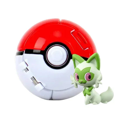 Pokemon Elf Ball Figure Pikachu Charizard Blastoise Mewtwo Pocket Monster Variant Pokeball Deformation Toys Action Model Gift
