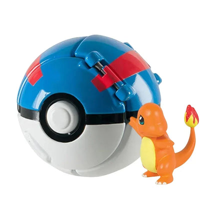 Pokemon Elf Ball Figure Pikachu Charizard Blastoise Mewtwo Pocket Monster Variant Pokeball Deformation Toys Action Model Gift