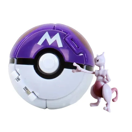 Pokemon Elf Ball Figure Pikachu Charizard Blastoise Mewtwo Pocket Monster Variant Pokeball Deformation Toys Action Model Gift