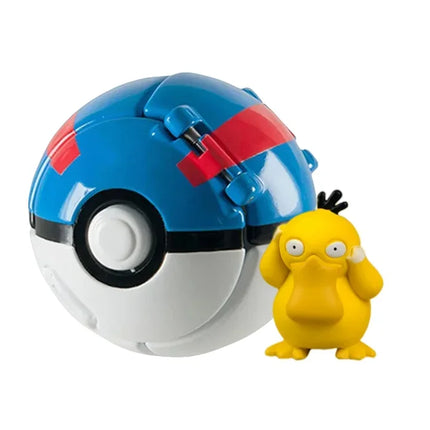 Pokemon Elf Ball Figure Pikachu Charizard Blastoise Mewtwo Pocket Monster Variant Pokeball Deformation Toys Action Model Gift