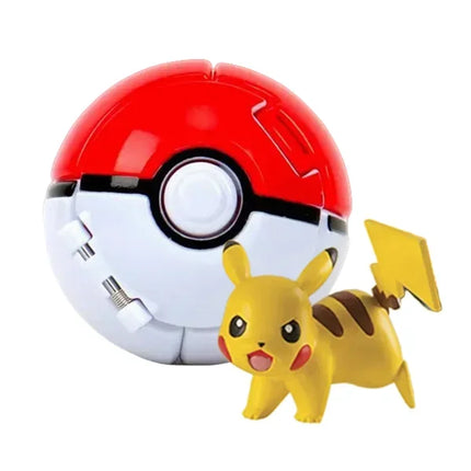 Pokemon Elf Ball Figure Pikachu Charizard Blastoise Mewtwo Pocket Monster Variant Pokeball Deformation Toys Action Model Gift