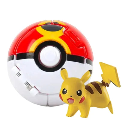 Pokemon Elf Ball Figure Pikachu Charizard Blastoise Mewtwo Pocket Monster Variant Pokeball Deformation Toys Action Model Gift