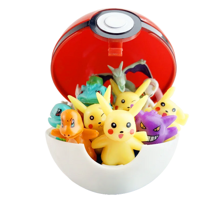 24pcs Pokemon Figure Different Styles Tomy Model Collection 2-3cm Pikachu Anime Pokeball Poke Ball Go Elf Toys Dolls Child Gift