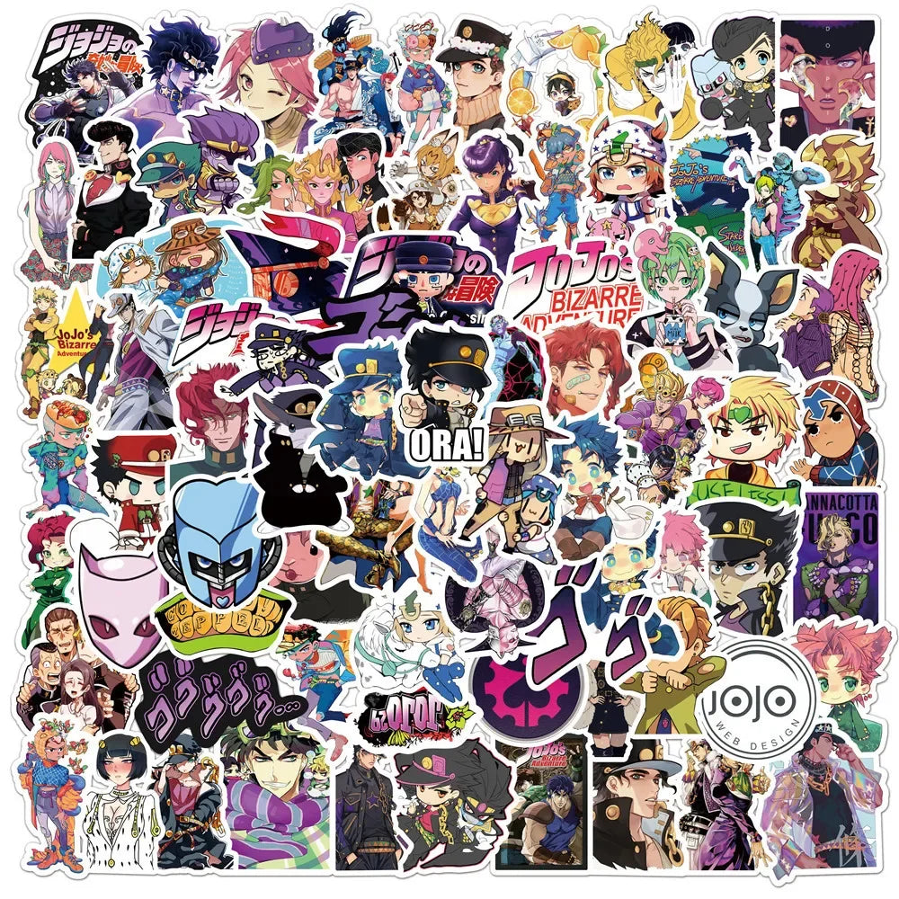100PCS Mix Anime Collection Stickers Waterproof DIY Graffiti Phone Laptop Luggage Guitar Notebook Cup Cartoon Stickers Kids Toy