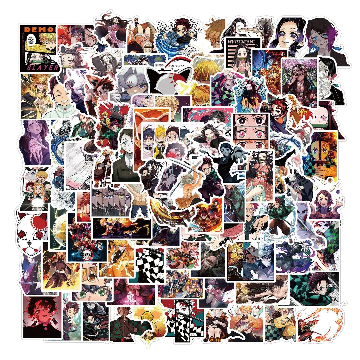 100PCS Mix Anime Collection Stickers Waterproof DIY Graffiti Phone Laptop Luggage Guitar Notebook Cup Cartoon Stickers Kids Toy