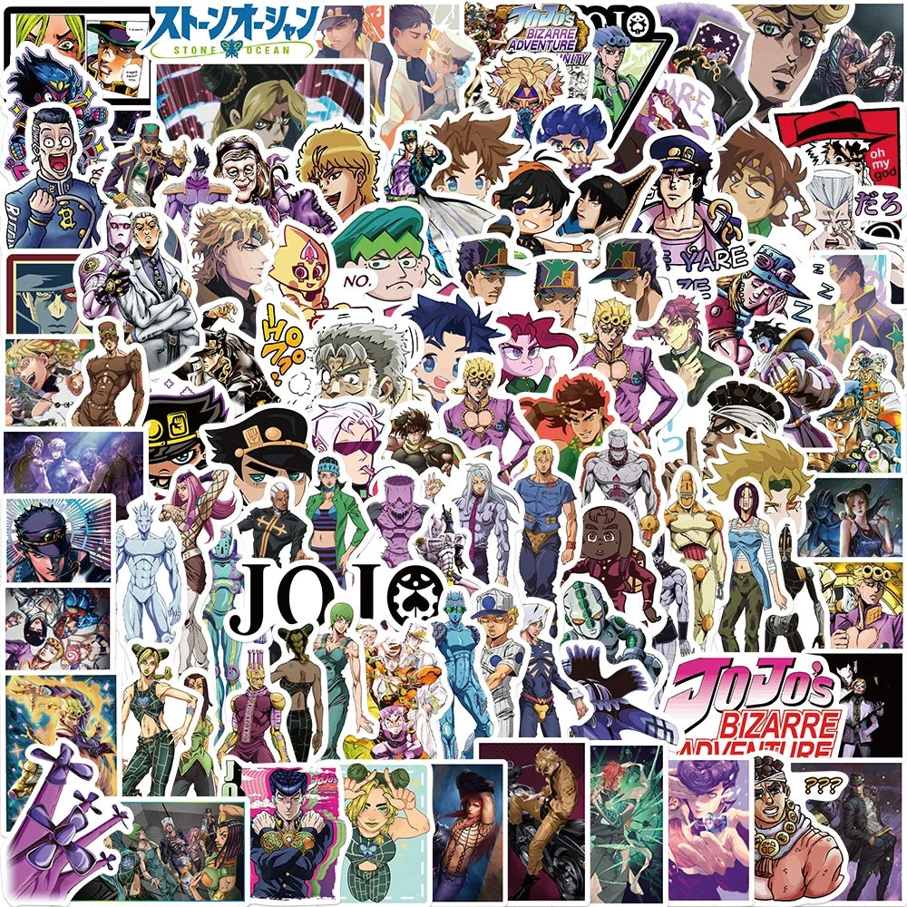 100PCS Mix Anime Collection Stickers Waterproof DIY Graffiti Phone Laptop Luggage Guitar Notebook Cup Cartoon Stickers Kids Toy