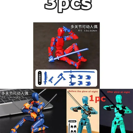 13 Action Figure Titan Multi-Jointed Movable Shapeshift Robot T13 Action Mannequin Character and Dog Figure Toys gifts for kids