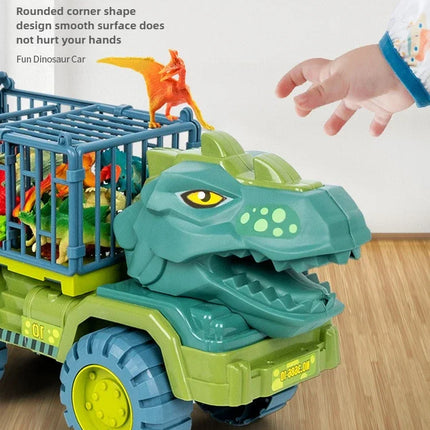 Boys Car Toys Dinosaur Truck Transport Carrier Vehicle Dino Animal Model Tyrannosaurus Rex Truck Game Children Birthday Gifts
