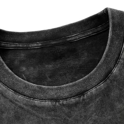 Washed Vintage T-Shirts Street Hip Hop Retro Punk T Shirt women Harajuku Casual Cotton Short Sleeve Acid Wash TShirts top 2025