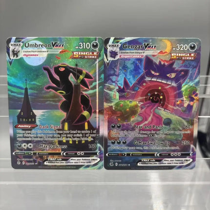 DIY PTCG Collection Cards Umbreon Rayquaza Gengar VMAX Zekrom ex Self Made Single Card Classic Game Anime Card Gift Toy