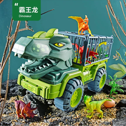Boys Car Toys Dinosaur Truck Transport Carrier Vehicle Dino Animal Model Tyrannosaurus Rex Truck Game Children Birthday Gifts