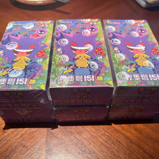 Hot Sale 100%Original Pokes Trading Card Game Ptcg Collected 151 Jing Scarlet&Violet Simplified Chinese Version Collections Gift