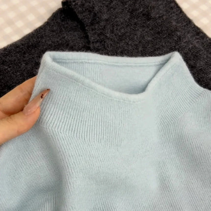 2025 Autumn Winter Fashion Slim Jumpers Top Solid Sweater Women Turtleneck Knitted Pullovers Harajuku Soft Warm Knitwear Sweater