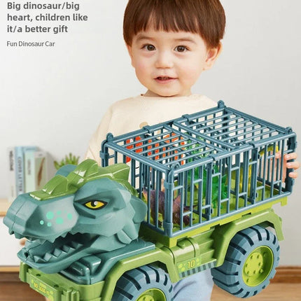 Boys Car Toys Dinosaur Truck Transport Carrier Vehicle Dino Animal Model Tyrannosaurus Rex Truck Game Children Birthday Gifts