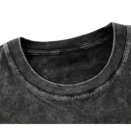 Washed Vintage T-Shirts Street Hip Hop Retro Punk T Shirt women Harajuku Casual Cotton Short Sleeve Acid Wash TShirts top 2025