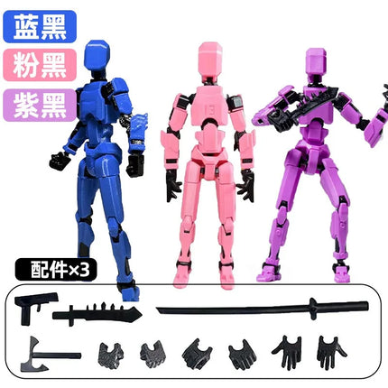 13 Action Figure Titan Multi-Jointed Movable Shapeshift Robot T13 Action Mannequin Character and Dog Figure Toys gifts for kids