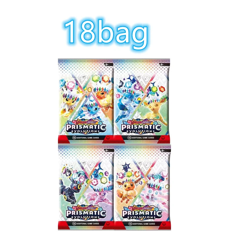 360Pcs Pokemon Destined Rivals Prismatic Evolutions Card Stellar Crown 151 Ultra Prism English Booster Battle Transaction Gifts