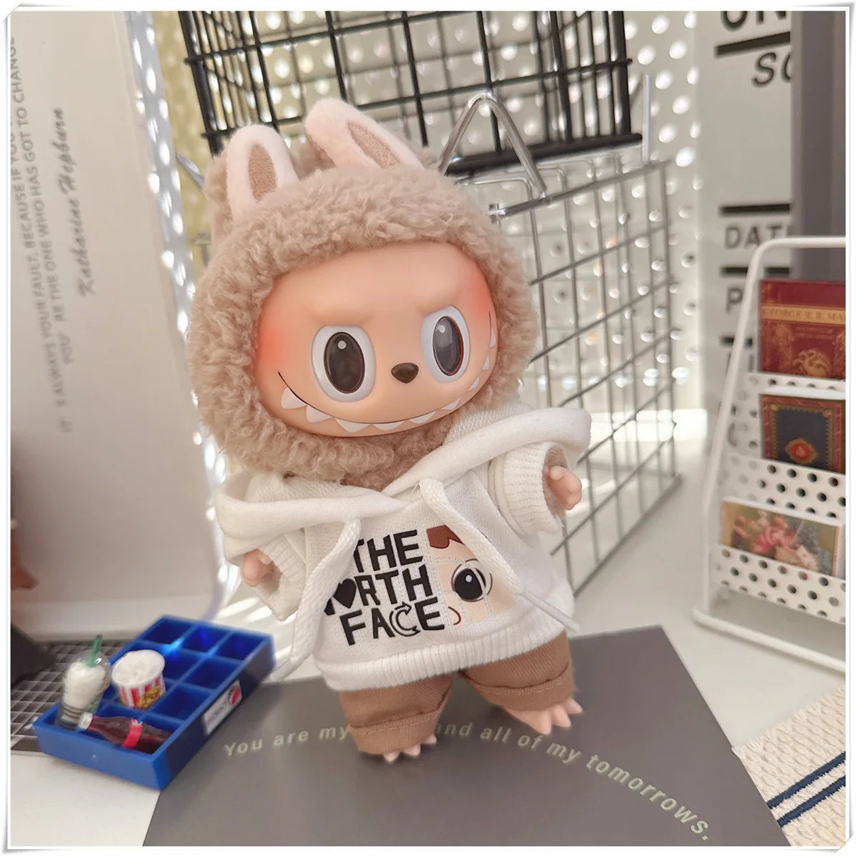 15/17cm Labubu V1 V2 V3 Doll Clothing Fashion Hoodie and Pants Set Korean Idol Trendy DIY Doll Clothing Accessories Toy Gift