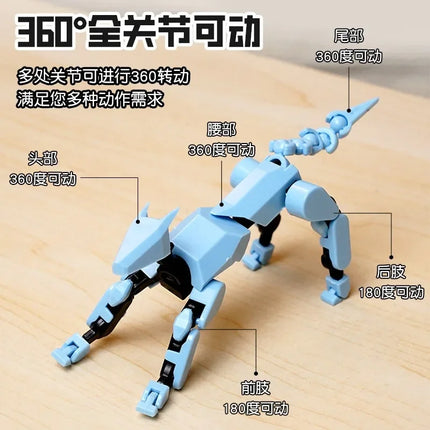 13 Action Figure Titan Multi-Jointed Movable Shapeshift Robot T13 Action Mannequin Character and Dog Figure Toys gifts for kids