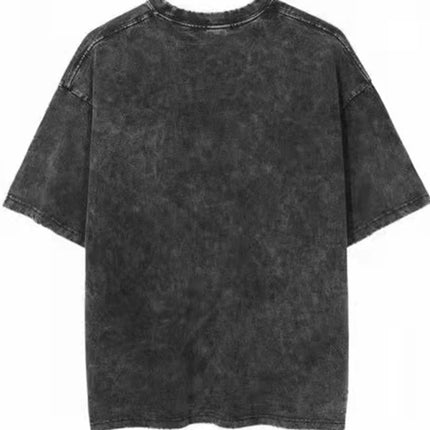 Washed Vintage T-Shirts Street Hip Hop Retro Punk T Shirt women Harajuku Casual Cotton Short Sleeve Acid Wash TShirts top 2025