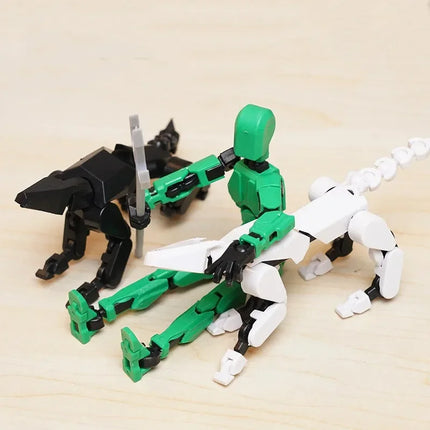 13 Action Figure Titan Multi-Jointed Movable Shapeshift Robot T13 Action Mannequin Character and Dog Figure Toys gifts for kids