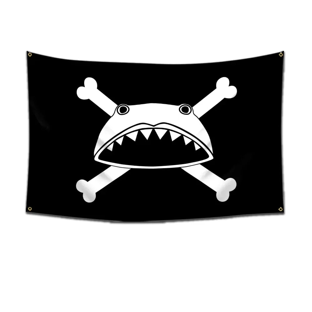 Anime One Piece Pirate Skull Flag Home Bedroom Wall Decor Banner Painting Luffy Straw Hat Pirates Flag Toys for Children Gift