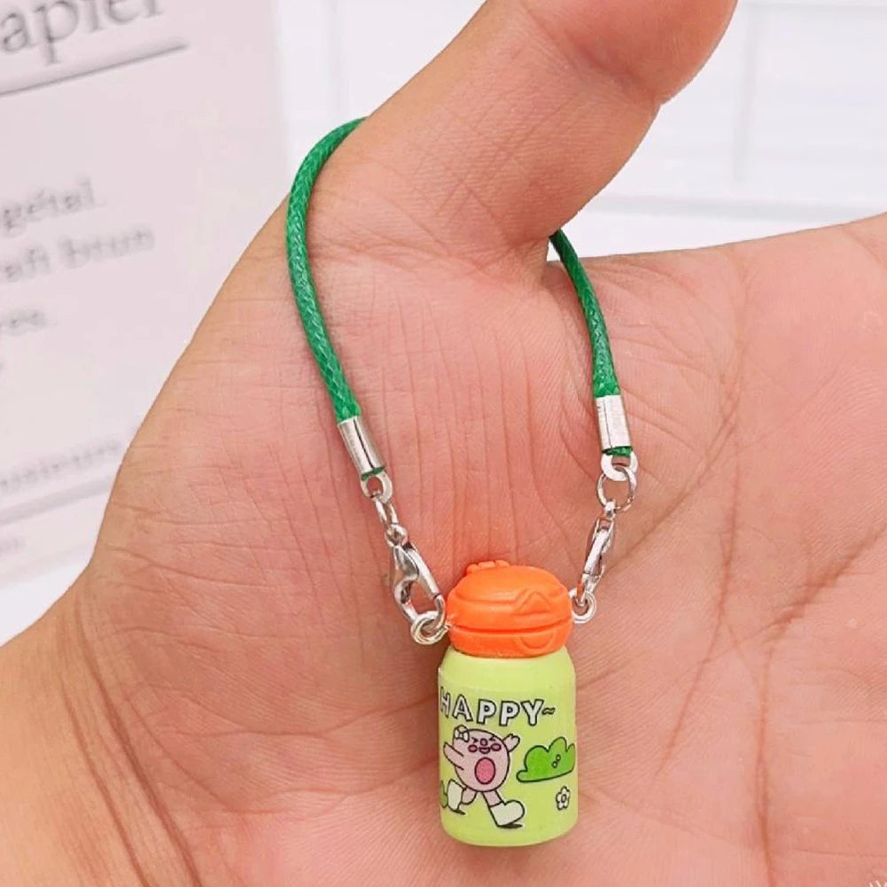 Dollhouse Mini Pendant Model Cartoon Cute Little Mini Mobile Phone Ornament for 15-17cm labubu Cartoon Pendant Sweet Couple Gift