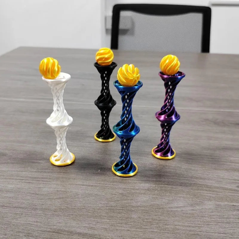 3D Printed Impossible Pyramid Passthrough Fidget Toys Double Layer Helical Tree Diversification Kids Decompression Ornament Gift