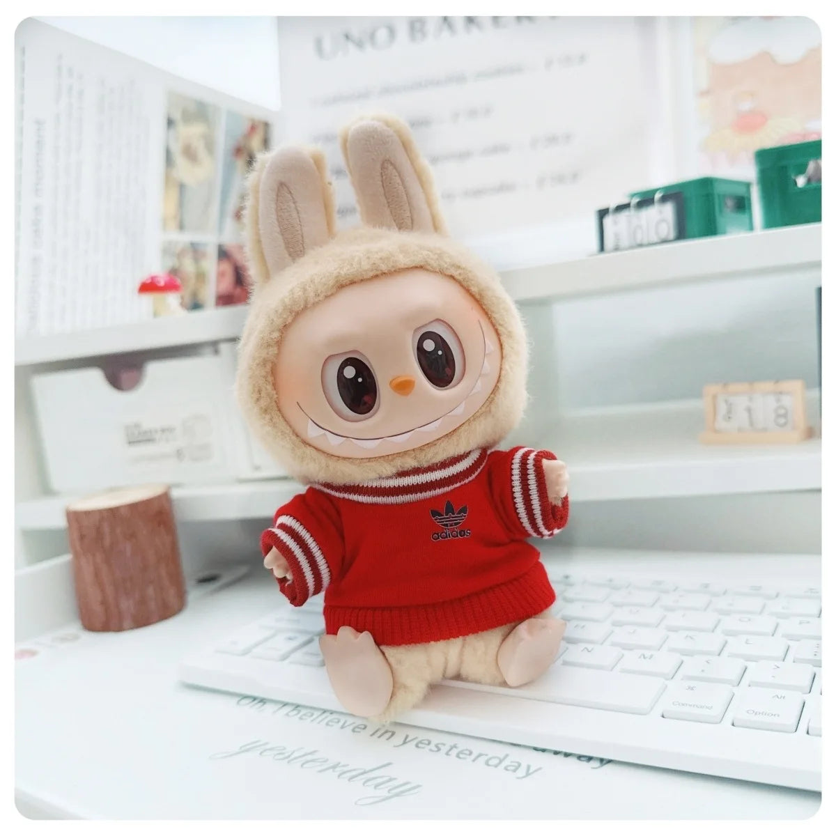 15/17cm Labubu V1 V2 V3 Doll Clothing Fashion Hoodie and Pants Set Korean Idol Trendy DIY Doll Clothing Accessories Toy Gift