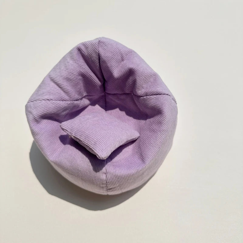 Labubu Doll Sofa for Labubu Mini Lazy Sofa Bed V1 V2 V3 DIY Clothing Accessories Cute Doll Cushion Children's Toy Gift