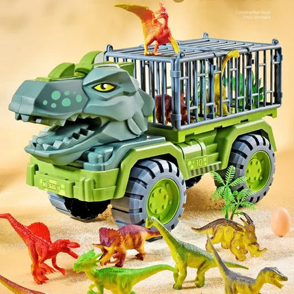 Boys Car Toys Dinosaur Truck Transport Carrier Vehicle Dino Animal Model Tyrannosaurus Rex Truck Game Children Birthday Gifts