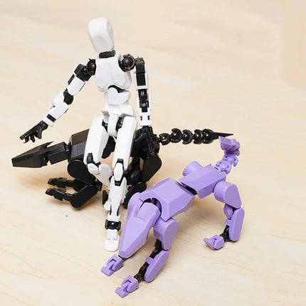 13 Action Figure Titan Multi-Jointed Movable Shapeshift Robot T13 Action Mannequin Character and Dog Figure Toys gifts for kids