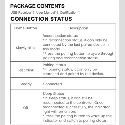 Gamesir X5s Bluetooth G8 Plus G8+ Galileo Plus Cyclone Cyclone Pro 2.4g Wireless Dongle Receiver Adpter Game Console Accessories