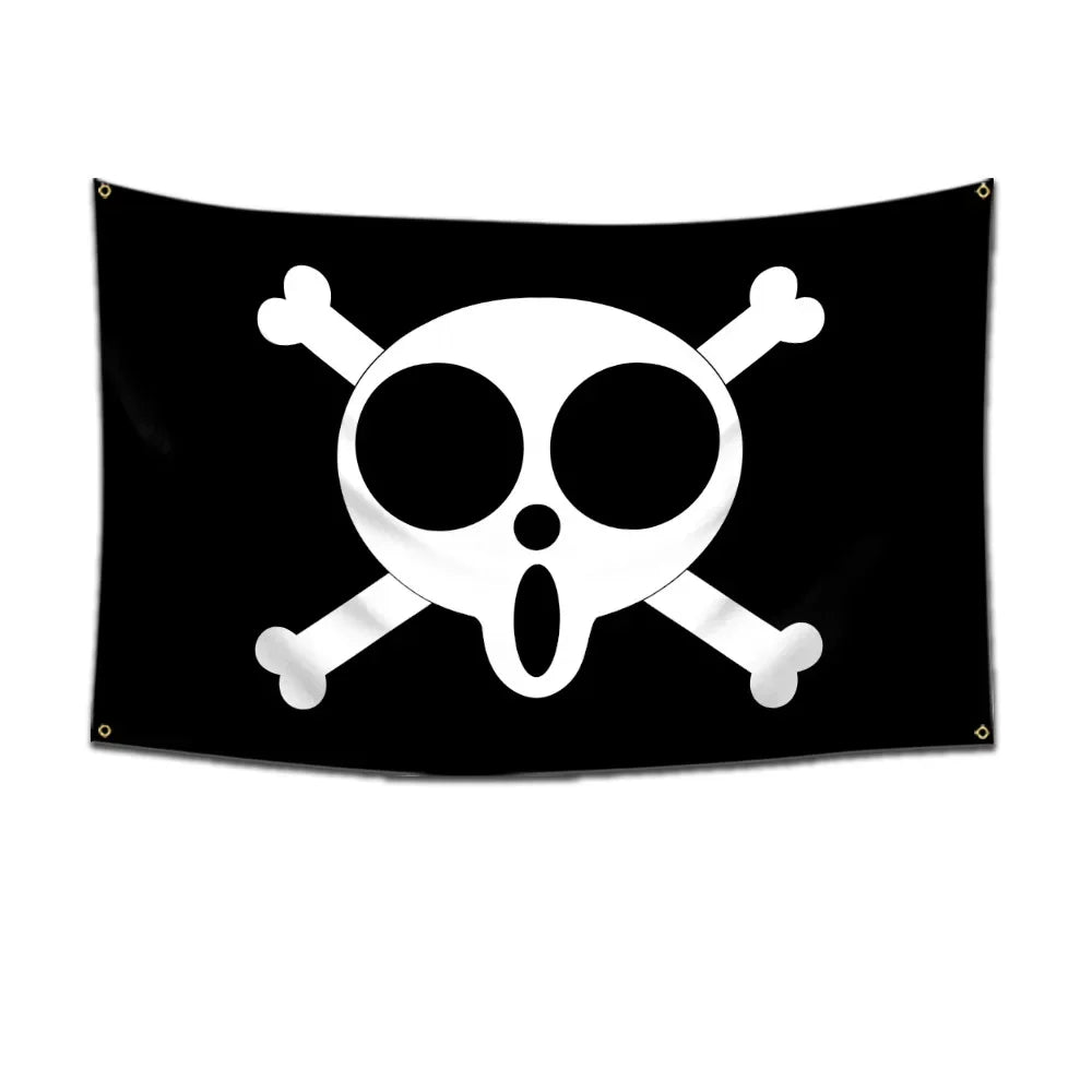 Anime One Piece Pirate Skull Flag Home Bedroom Wall Decor Banner Painting Luffy Straw Hat Pirates Flag Toys for Children Gift