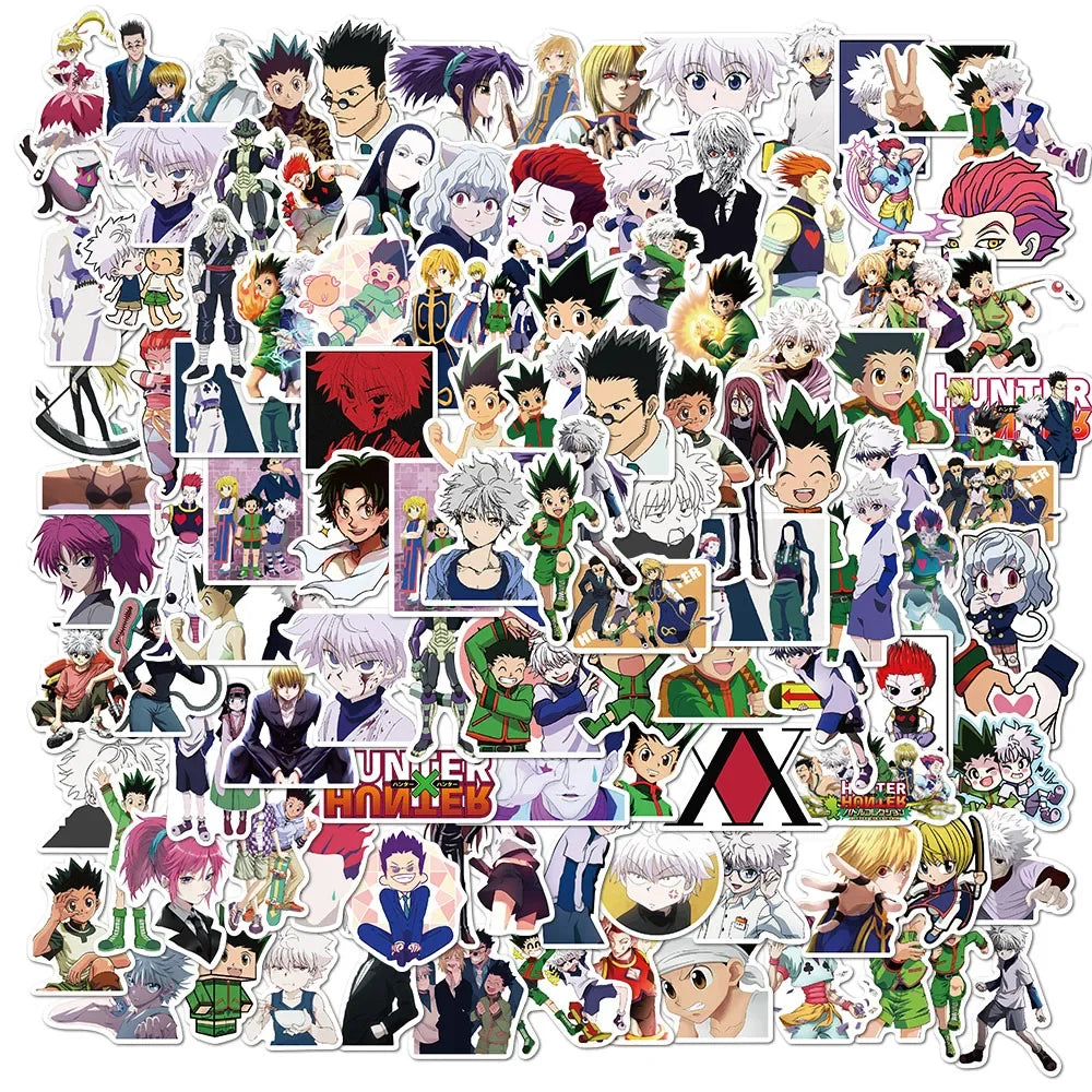 100PCS Mix Anime Collection Stickers Waterproof DIY Graffiti Phone Laptop Luggage Guitar Notebook Cup Cartoon Stickers Kids Toy