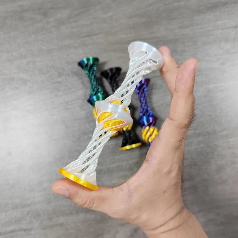 3D Printed Impossible Pyramid Passthrough Fidget Toys Double Layer Helical Tree Diversification Kids Decompression Ornament Gift