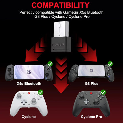Gamesir X5s Bluetooth G8 Plus G8+ Galileo Plus Cyclone Cyclone Pro 2.4g Wireless Dongle Receiver Adpter Game Console Accessories