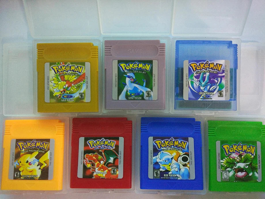 Pokemon GBC 16-bit Game Video Game Cartridge Console Card Pokemon Red Blue Crystal Golden Green Silver Yellow