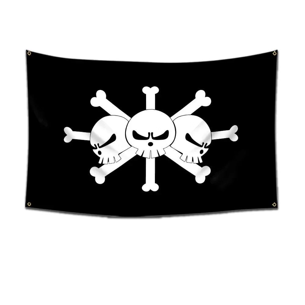 Anime One Piece Pirate Skull Flag Home Bedroom Wall Decor Banner Painting Luffy Straw Hat Pirates Flag Toys for Children Gift