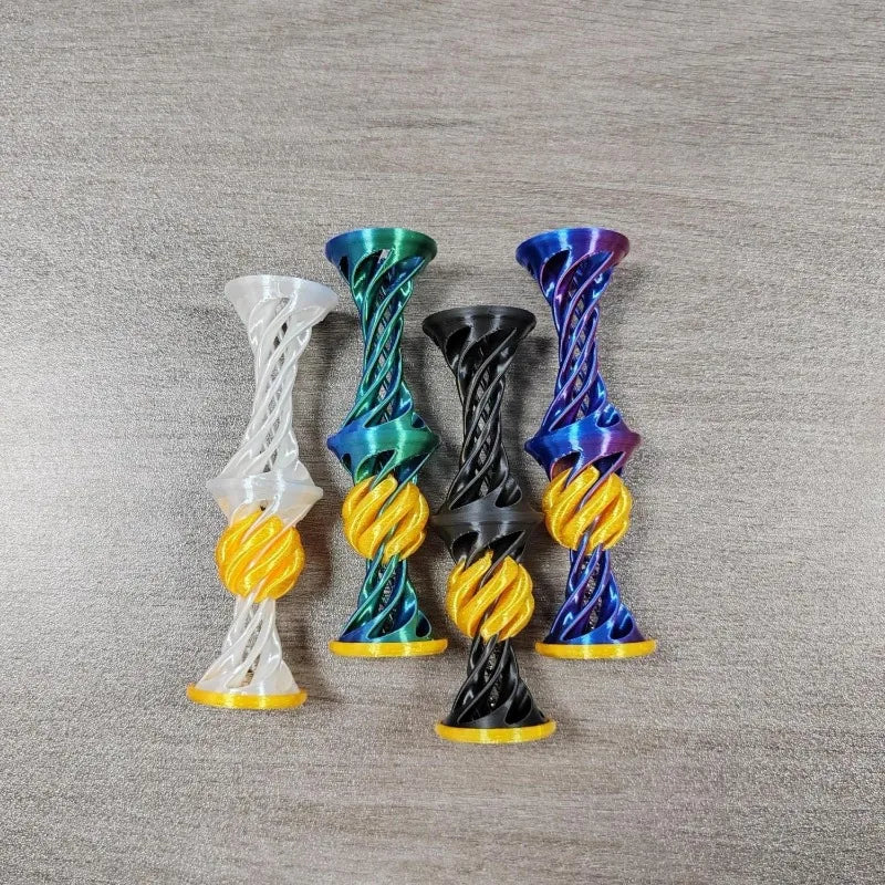 3D Printed Impossible Pyramid Passthrough Fidget Toys Double Layer Helical Tree Diversification Kids Decompression Ornament Gift