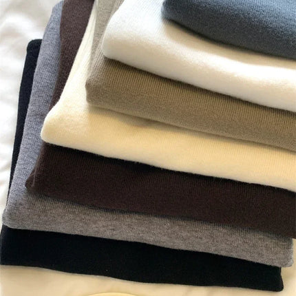 2025 Autumn Winter Fashion Slim Jumpers Top Solid Sweater Women Turtleneck Knitted Pullovers Harajuku Soft Warm Knitwear Sweater