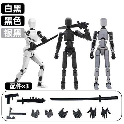 13 Action Figure Titan Multi-Jointed Movable Shapeshift Robot T13 Action Mannequin Character and Dog Figure Toys gifts for kids