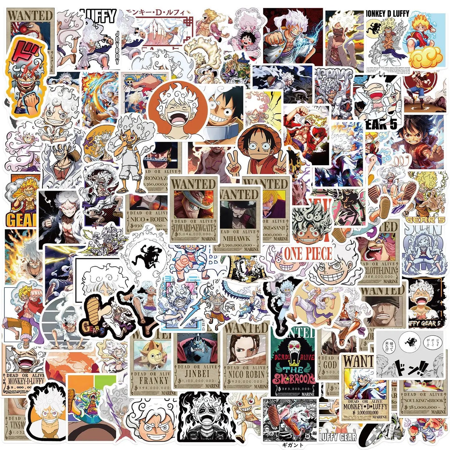 100PCS Mix Anime Collection Stickers Waterproof DIY Graffiti Phone Laptop Luggage Guitar Notebook Cup Cartoon Stickers Kids Toy