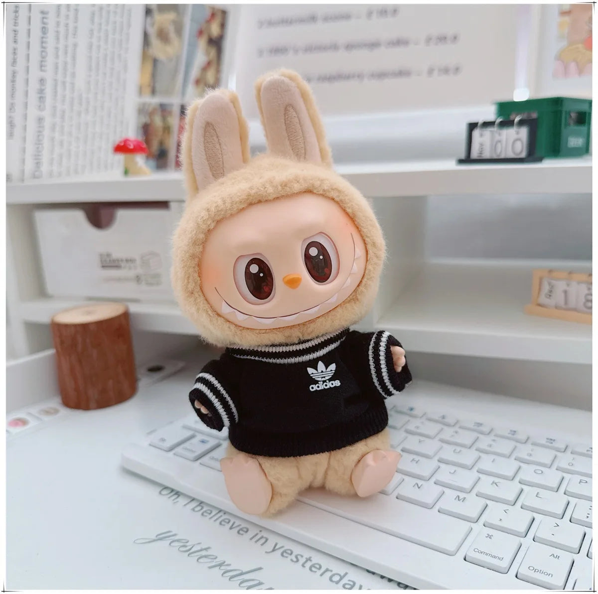 15/17cm Labubu V1 V2 V3 Doll Clothing Fashion Hoodie and Pants Set Korean Idol Trendy DIY Doll Clothing Accessories Toy Gift