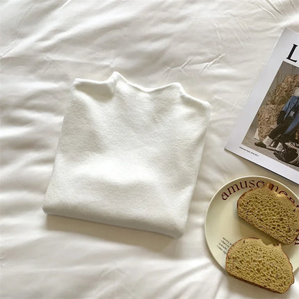 2025 Autumn Winter Fashion Slim Jumpers Top Solid Sweater Women Turtleneck Knitted Pullovers Harajuku Soft Warm Knitwear Sweater