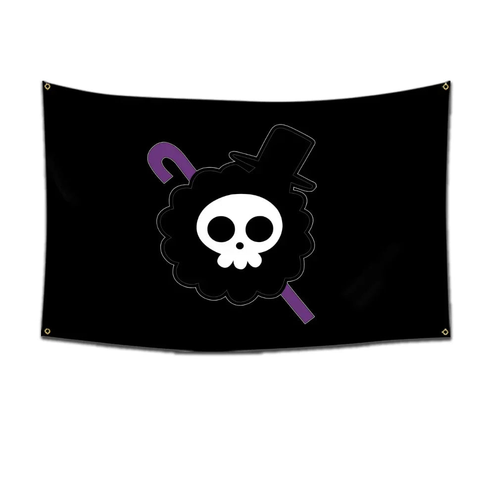 Anime One Piece Pirate Skull Flag Home Bedroom Wall Decor Banner Painting Luffy Straw Hat Pirates Flag Toys for Children Gift