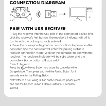 Gamesir X5s Bluetooth G8 Plus G8+ Galileo Plus Cyclone Cyclone Pro 2.4g Wireless Dongle Receiver Adpter Game Console Accessories